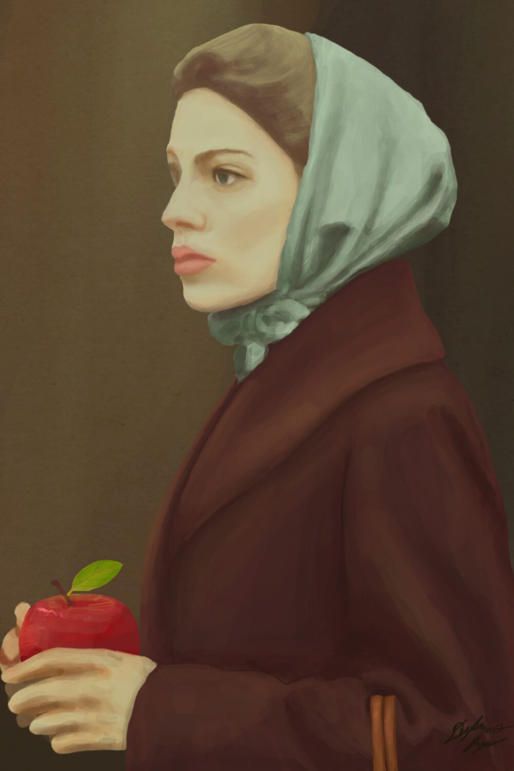 Portrait during the fall, Digital painting
