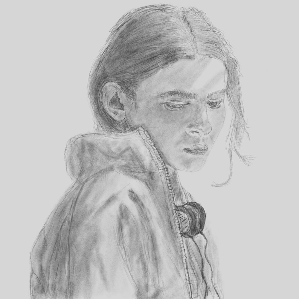 Sadie Sink, Graphite sketch
